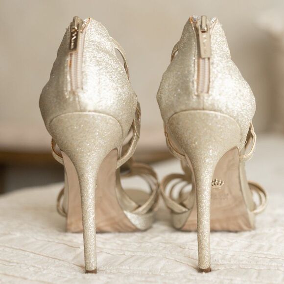 Nina Gold Sparkly Heels size 8.5 - Picture 7 of 17
